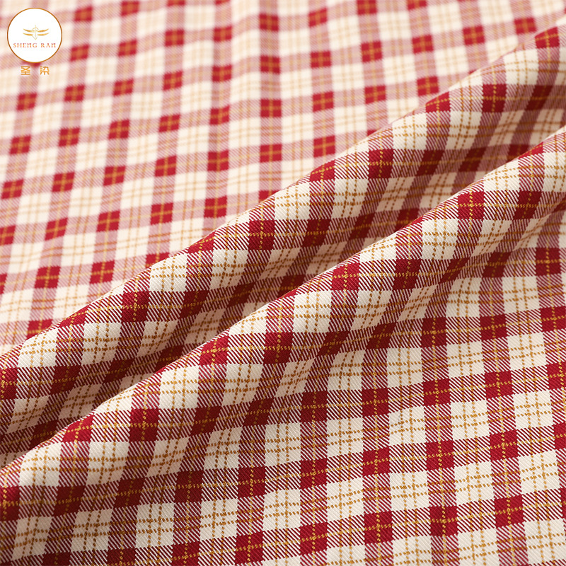 Spring and Summer Woven Candy-Colored Girl's Tr Plaid Shirt Jacket Jk Skirt Women's Fabric Custom-Made Special Edition