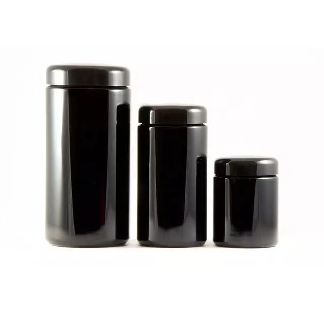 Factory Direct supply 250ml amethyst glass bottle, tea coffee can glass bottle, pure black raw materials