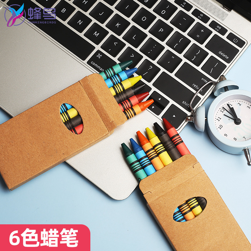 Детские 6 цветов рисовальных мелков Мультяшные тяжелые цветные рисовальные палочки Граффити кисть Детские краски Пигмент на масляной основе Индивидуальная настройка