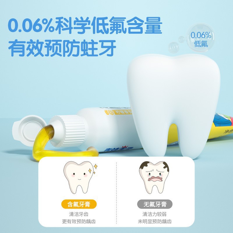 Frog Prince Children's Toothpaste Factory 3-12 Years Old Fruit Fragrant Fluoride Toothpaste Baby Gingival Cavity Protection Toothpaste Wholesale
