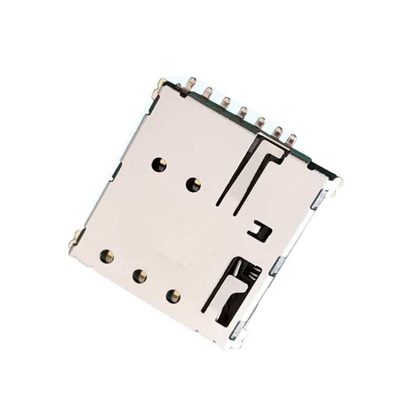 Factory direct Nano sim card holder 1.37 with column card slot push sd tf micro mobile phone connector