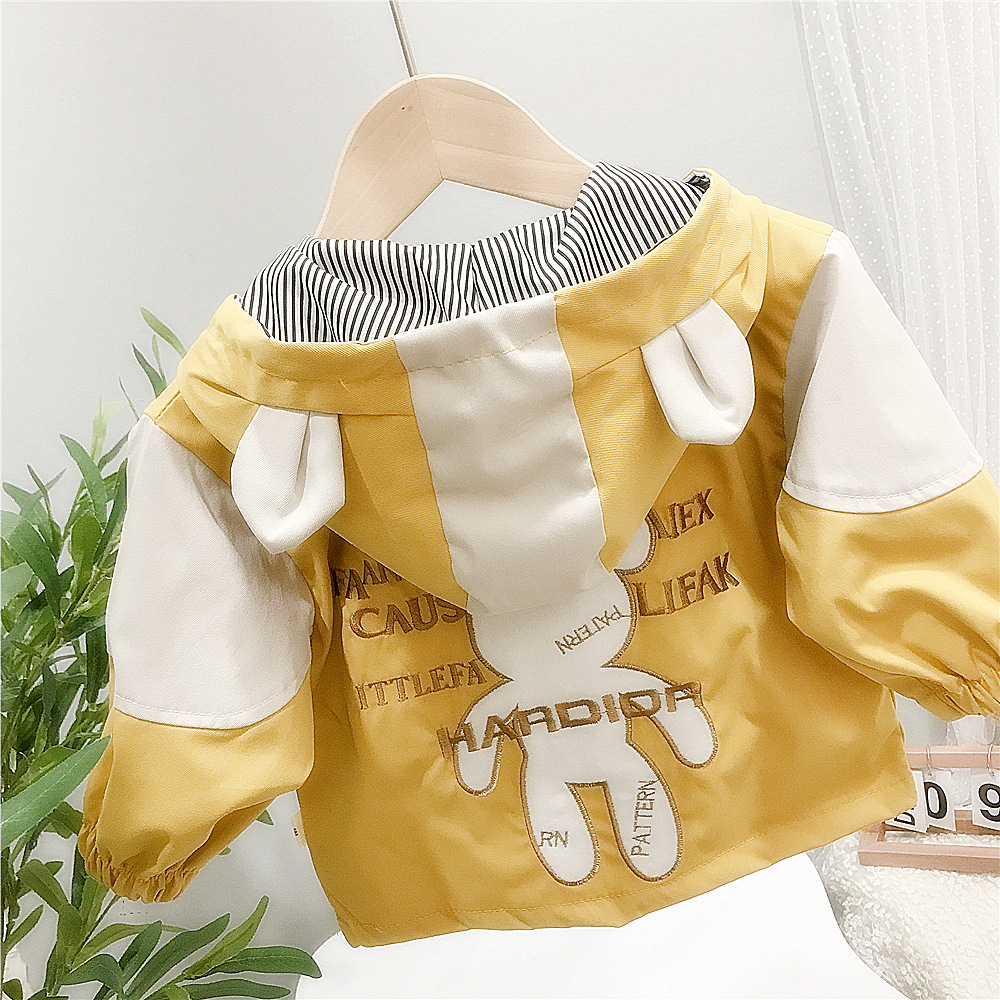 Children's Clothing Boys Spring and Autumn 2021 New Hooded Coat Korean Style Children's Western Style Infant Children's Coat Baby Top