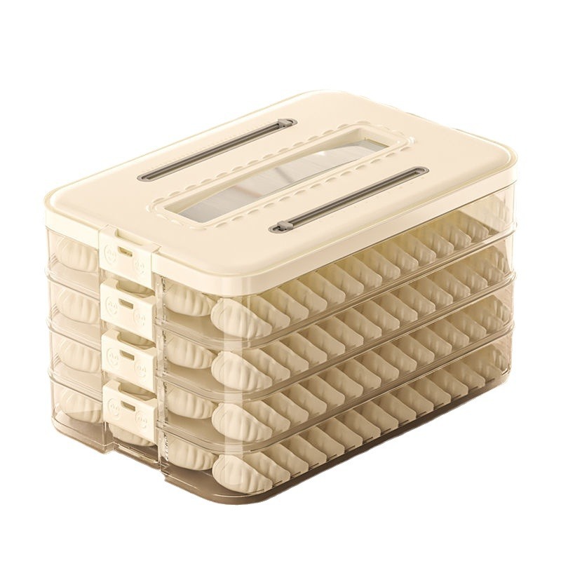 Anoxin frozen dumpling box multi-layer food grade sealed fresh dumpling wonton quick-frozen kitchen refrigerator storage box