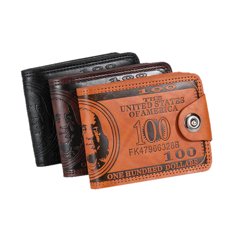 Foreign Trade Men's Wallet Retro American Style 80% off Coin Purse Youth Trend Multifunctional Men's Card Holder Card Case