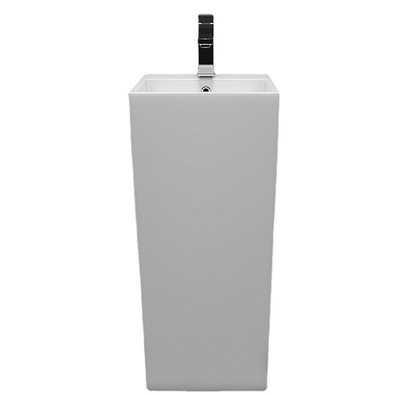 Integrated Column Basin Square Ceramic Wash Basin Bathroom Balcony Outdoor Floor Simple Washbasin