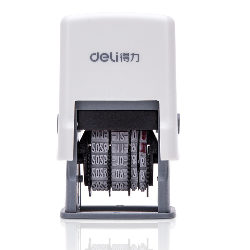 датер Deli 79951, финансовый чернильный задний штамп, регулируемый датер, код даты производства