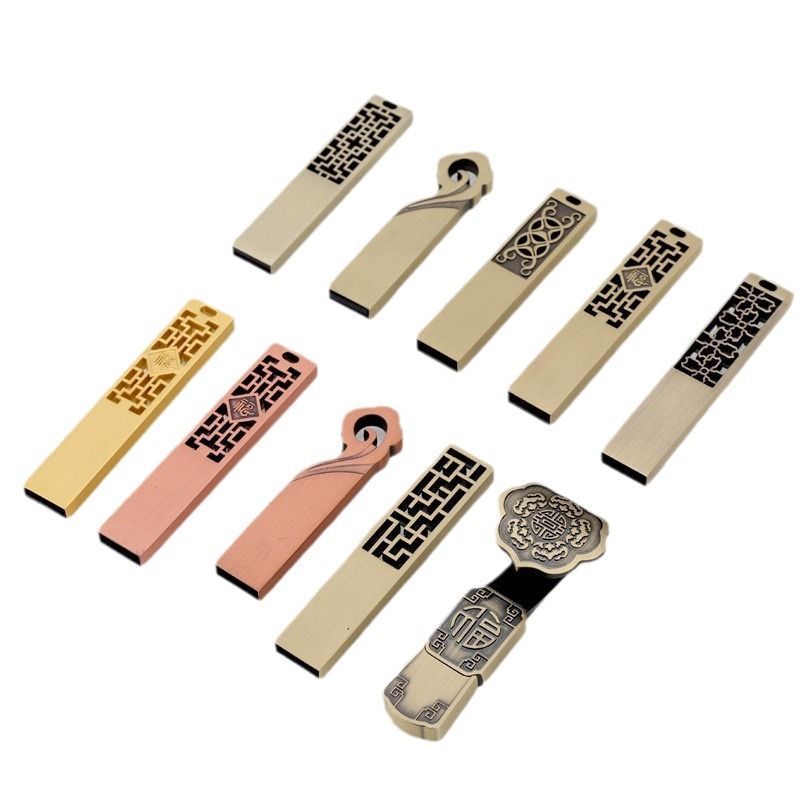 Chinese Style USB Flash Drive 16G32G64G128G256G School Graduation Exhibition Gift U Disk Ancient Style Window Grille Ruyi USB Flash Drive