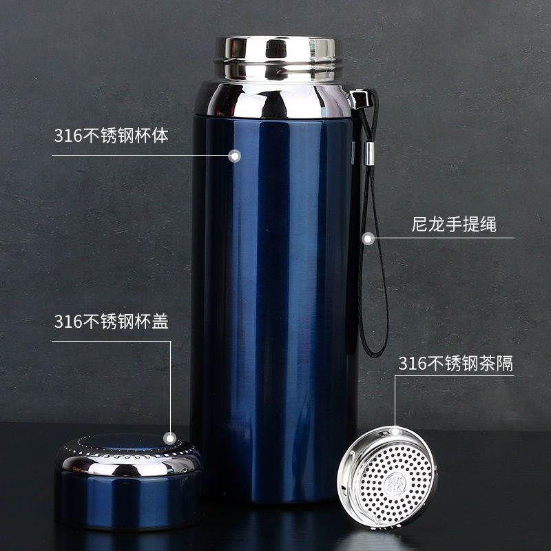 Stainless Steel Large-Capacity Thermos Cup for Men and Women, Tea Cup for Students, Outdoor Water Cup for Men, Portable Thermos Bottle, Car-Mounted Wholesale