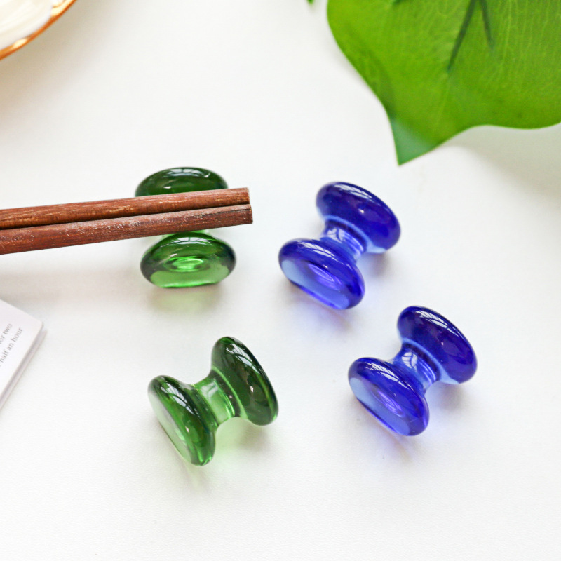 Creative cute semicircle pen holder desktop glass decoration living room desk home color mini pencil holder glass decoration