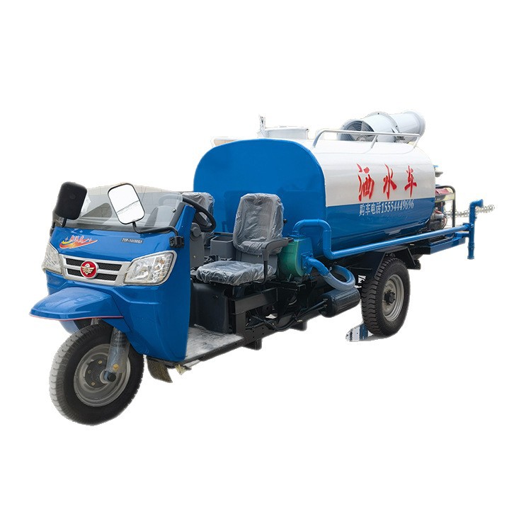 Construction Site Dust-Reducing Three-Wheel Fog Cannon Sprinkler Truck Road High-Pressure Road Cleaning Truck New Energy Sanitation and Disinfection Truck