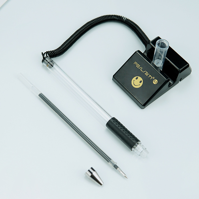 Desk pen printing logo fixed bank counter sign pen neutral Office conference pen sticky table desktop