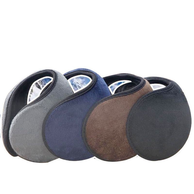 Men's Fleece-Lined Thickened Warm Earmuffs for Winter Cycling, Anti-Freeze Ear Protection, Ear Covers, Ear Warmers for Men and Women
