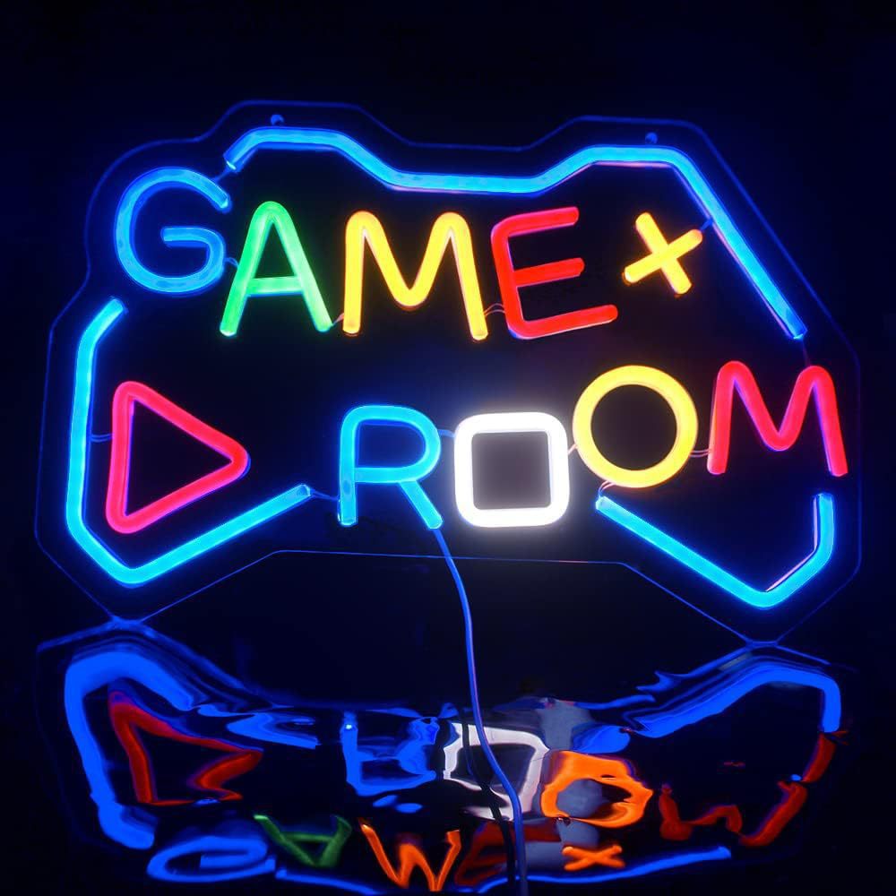 USB Amazon E-Sports Room Decoration Video Game Shape Light Sign Handle Shape Neon Light Game Console Led Ambient Light