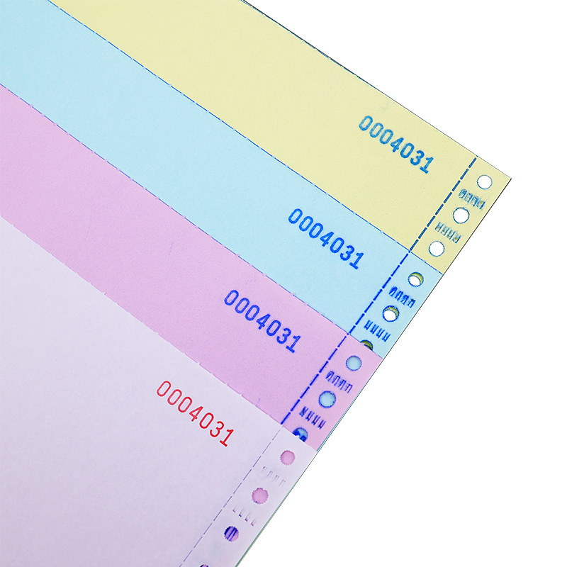 Customized Computer Printing Paper with Coded Serial Number, Two-In-One and Three-In-One Delivery, Single-Pin Printing Paper, Serial Number Printing