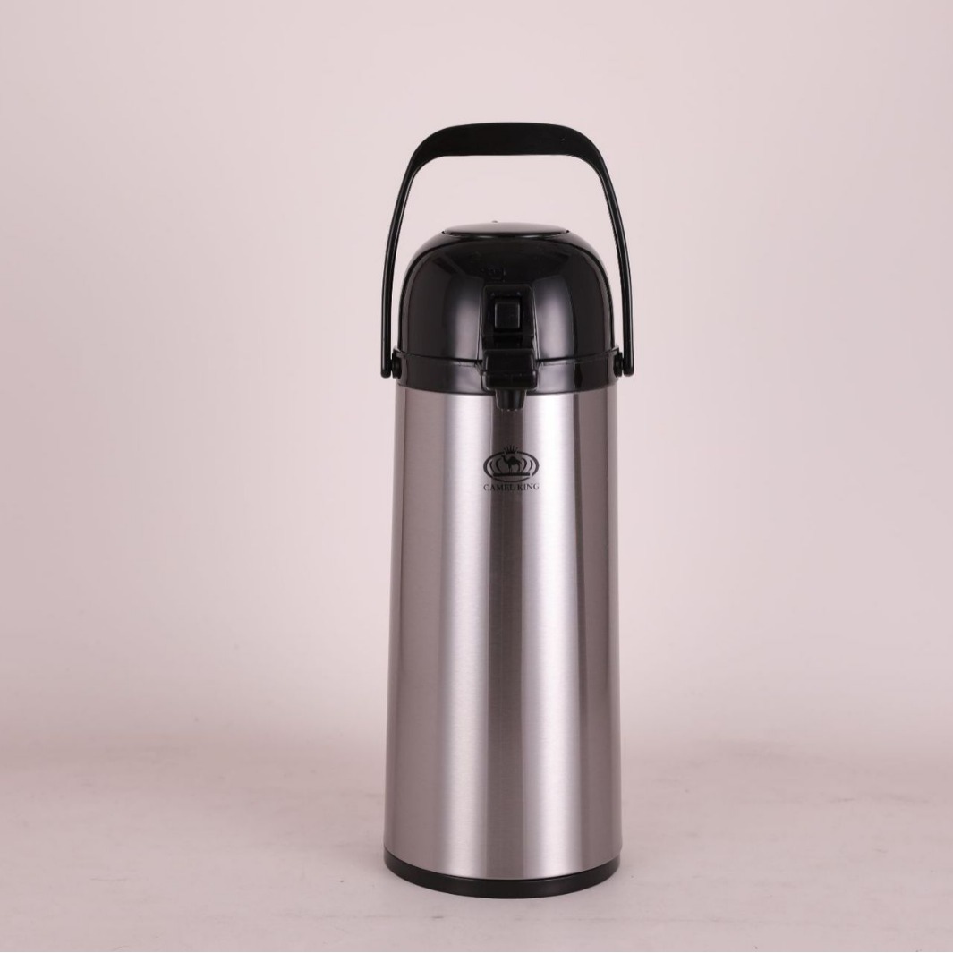 1.9L Air Pressure Thermos Stainless Steel Air Pressure Bottle Press Thermos Bottle Household Air Pressure Bottle