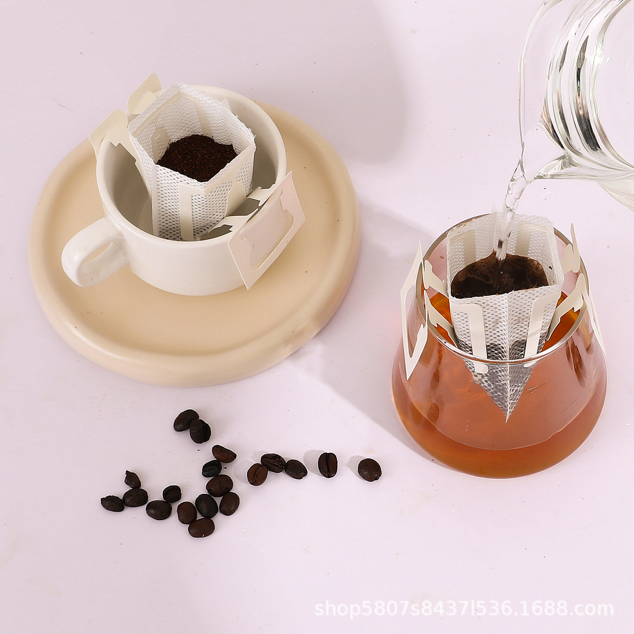 Drip Coffee Filter Paper Hand Brew Coffee Powder Filter Paper Imported Drip Bag Filter Disposable Filter Bag Funnel