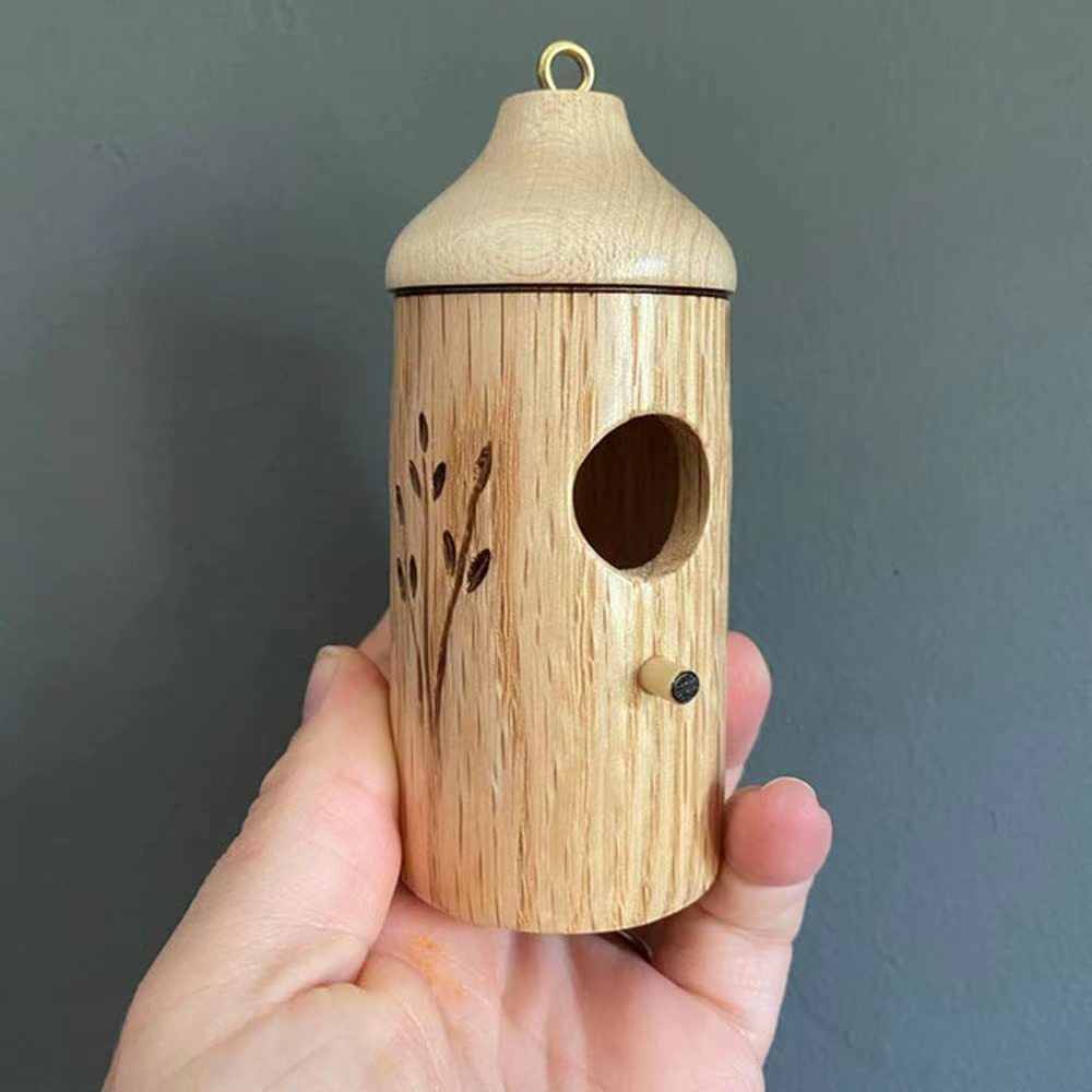 Decorative Hummingbird House Bird Feeder Hummingbirdhouse Outdoor Garden Hanging Ornament Wooden Bird House Decoration