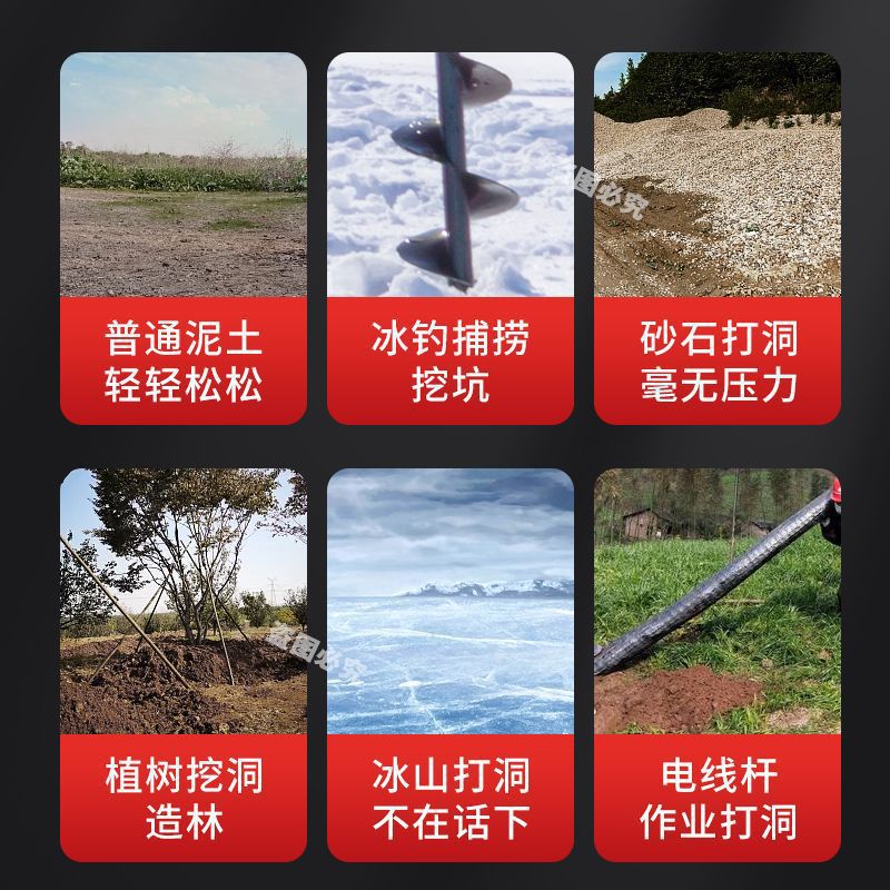 Wuyang Honda High-Power Gasoline Ground Drill for Digging Holes, Drilling Piles, Wire Poles, Drilling Holes, Planting Trees, Orchard Fertilizer Machine