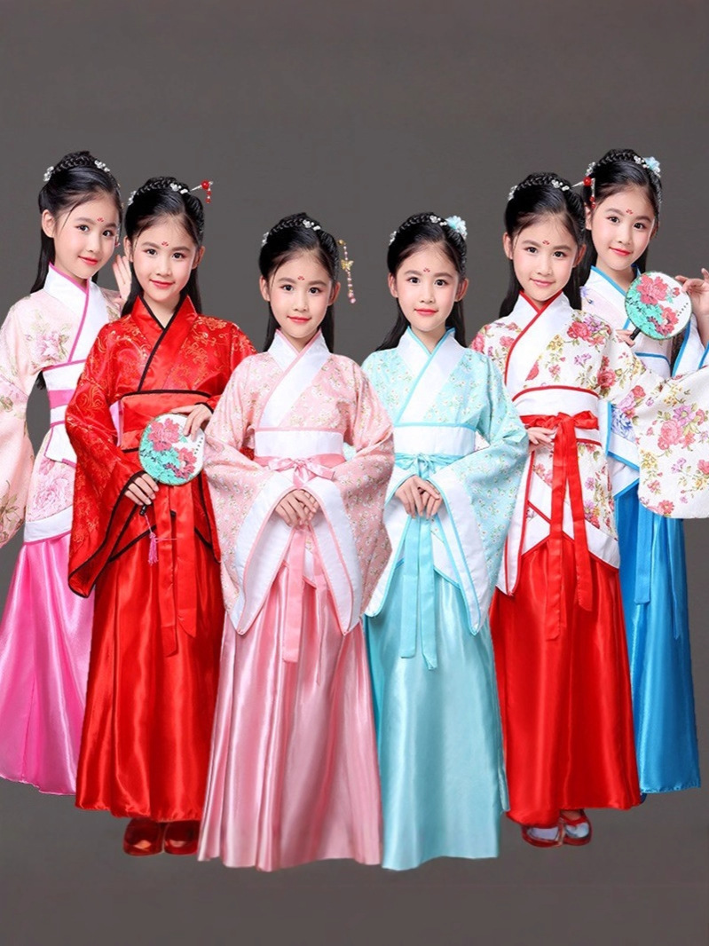 Children's Ancient Fairy Dress Han Dynasty Princess and Concubine Improved Little Girl Photo Studio Performance Photo Dance Performance Costume