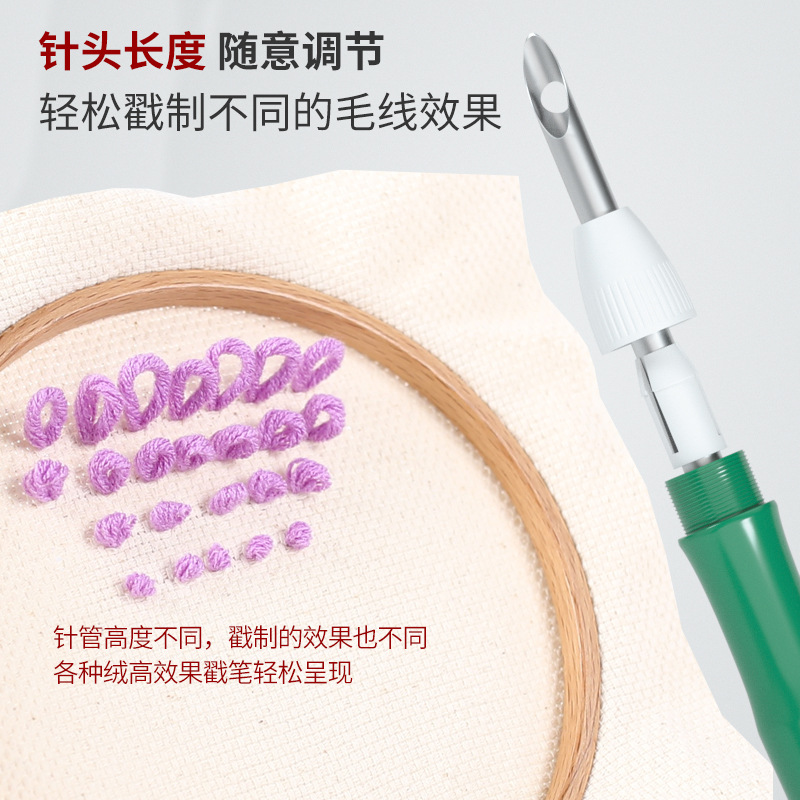 SOURCE Factory wholesale Russian stamp coarse wool adjustable stamp needle stamp pen stamp embroidery material package stamp needle