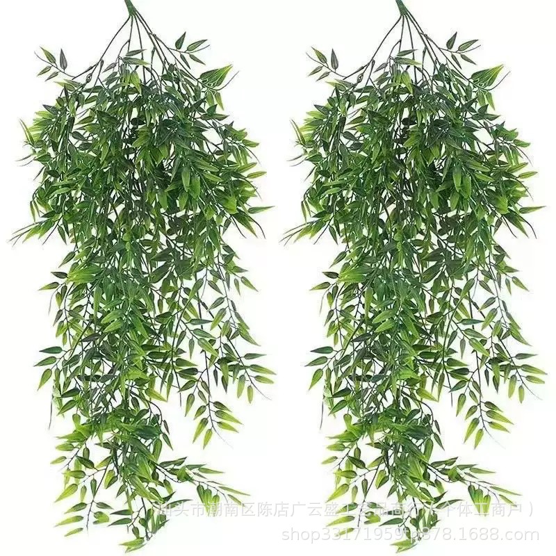 Amazon Cross-border Artificial Wall Hanging Green Plant Persian Grass Rattan Wall Hanging Decorative Fake Flower Imitation Rattan Man Plant