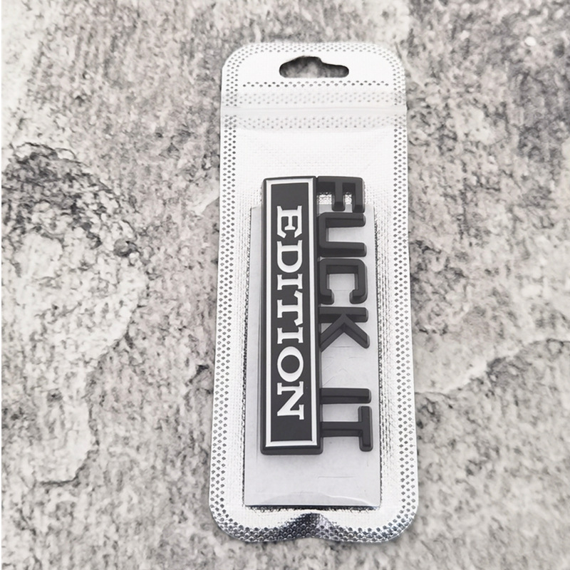 Manufacturer Supplies Car Metal Fender Car Logo Fuckit Car Sticker Edition Modified Body Sticker Badge