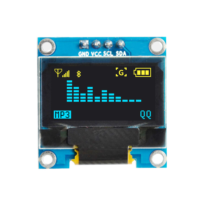 0.96-inch OLED display module 12864 dot matrix SSD1306 monochrome serial port 4-pin IIC interface module