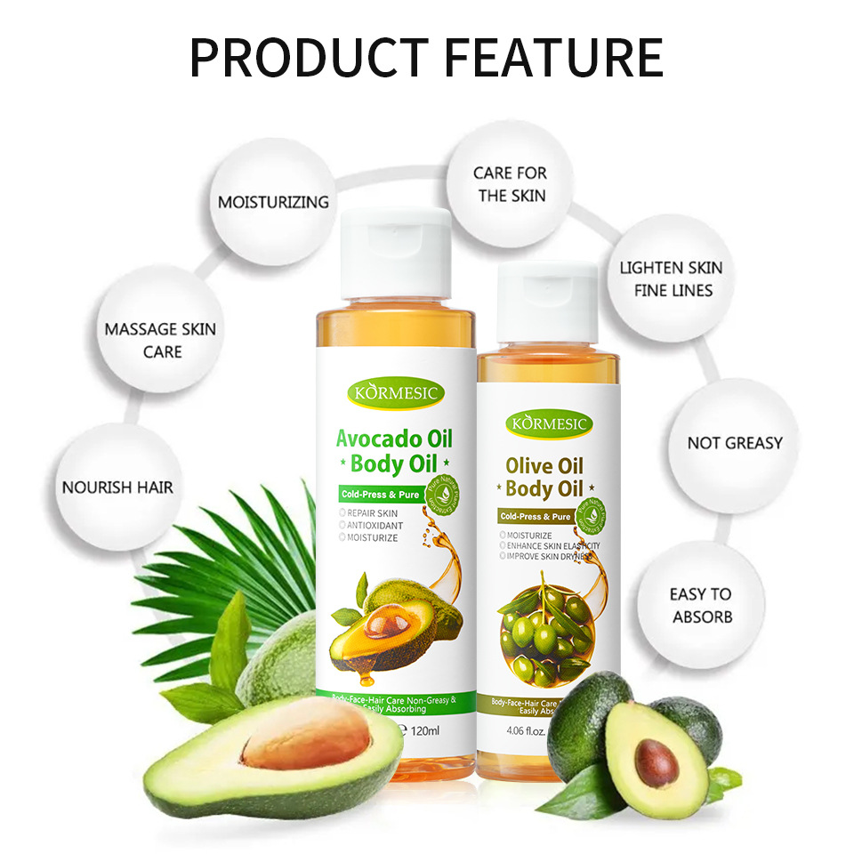 Kormesic Full English Packaging Body Massage Oil Body Oil Cross-Border Export Manufacturer Wholesale Body Care