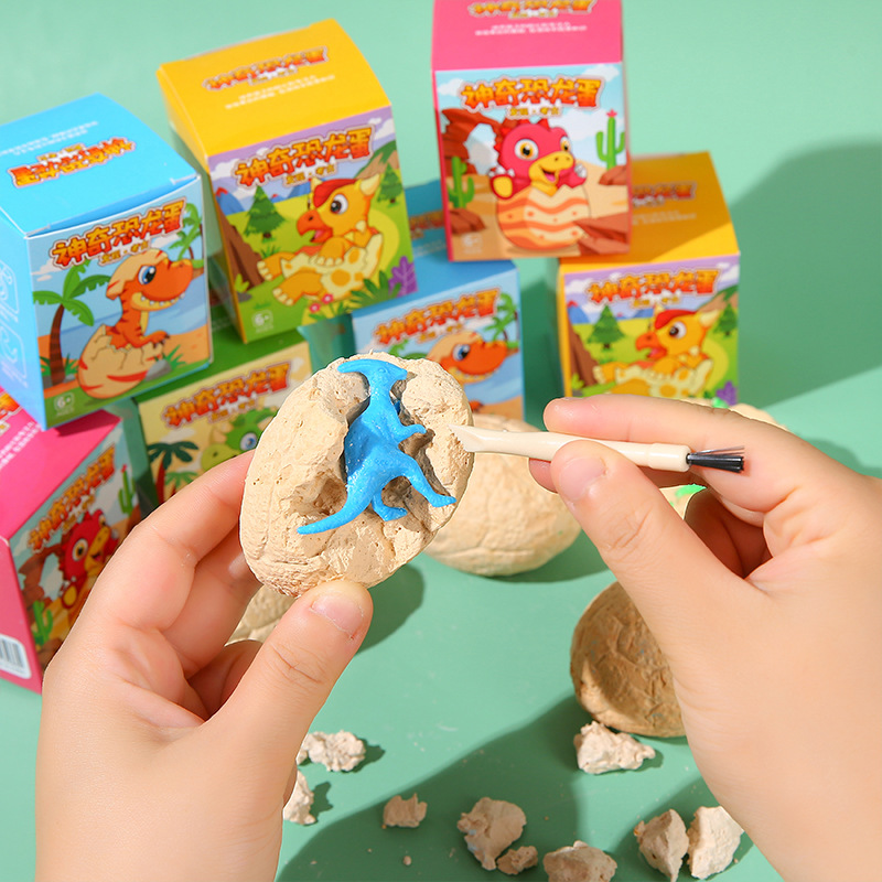 Children's Creative Archaeological Dinosaur Egg Baby Early Education Interest Cultivation Digging Fossil Egg DIY Educational Toys Wholesale