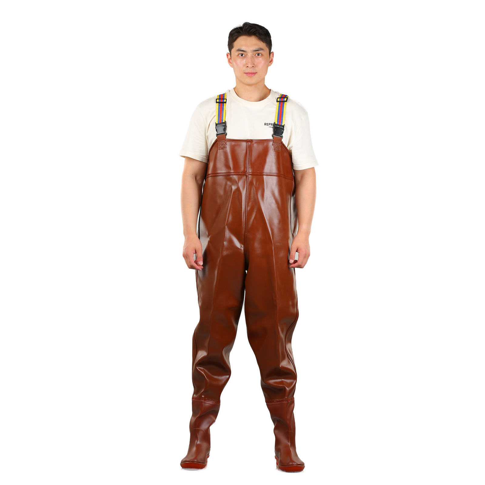 Thickened One-Piece Gold Sea Wading Pants, Half-Body Fishing Pants, Wading Pants, Waterproof Pants, Fishing Pants, Rice Planting Clothes