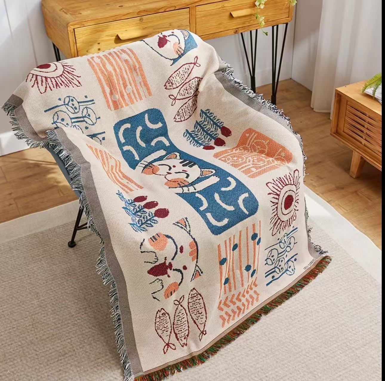 90*180cm French Romance Sofa Towel Sofa Cushion Dust Cover Towel Single Sofa Set Towel Decorative Blanket