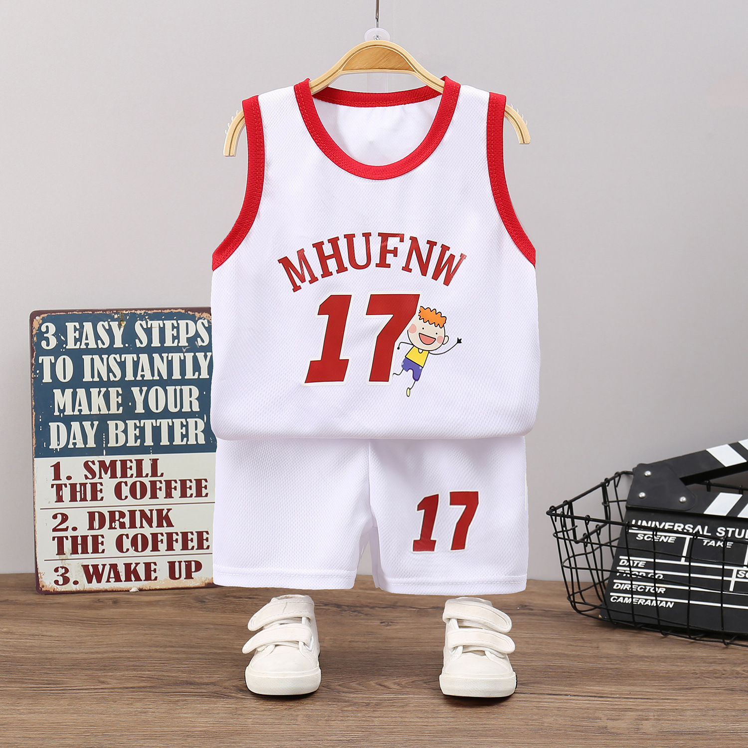 Children's ball clothes suit summer sports boys' middle and big children's vest shorts ball clothes baby quick-drying children's clothing wholesale