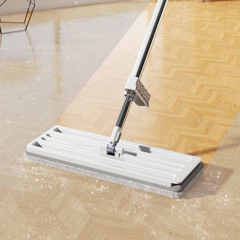 New Hands-Free Large Mop for Home Use, Flat Mop, One-Step Clean, Dual-Use for Dry and Wet, Lazy Mop