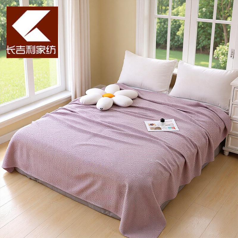 Одеяло вафельного типа из бамбукового волокна, однотонное, с принтом ананаса, для дивана, для кондиционера, для сна