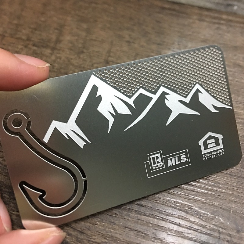 Processing and Customizing Classy Stainless Steel Membership Card Natural Color L Cut Out Brushed Vip Membership Card
