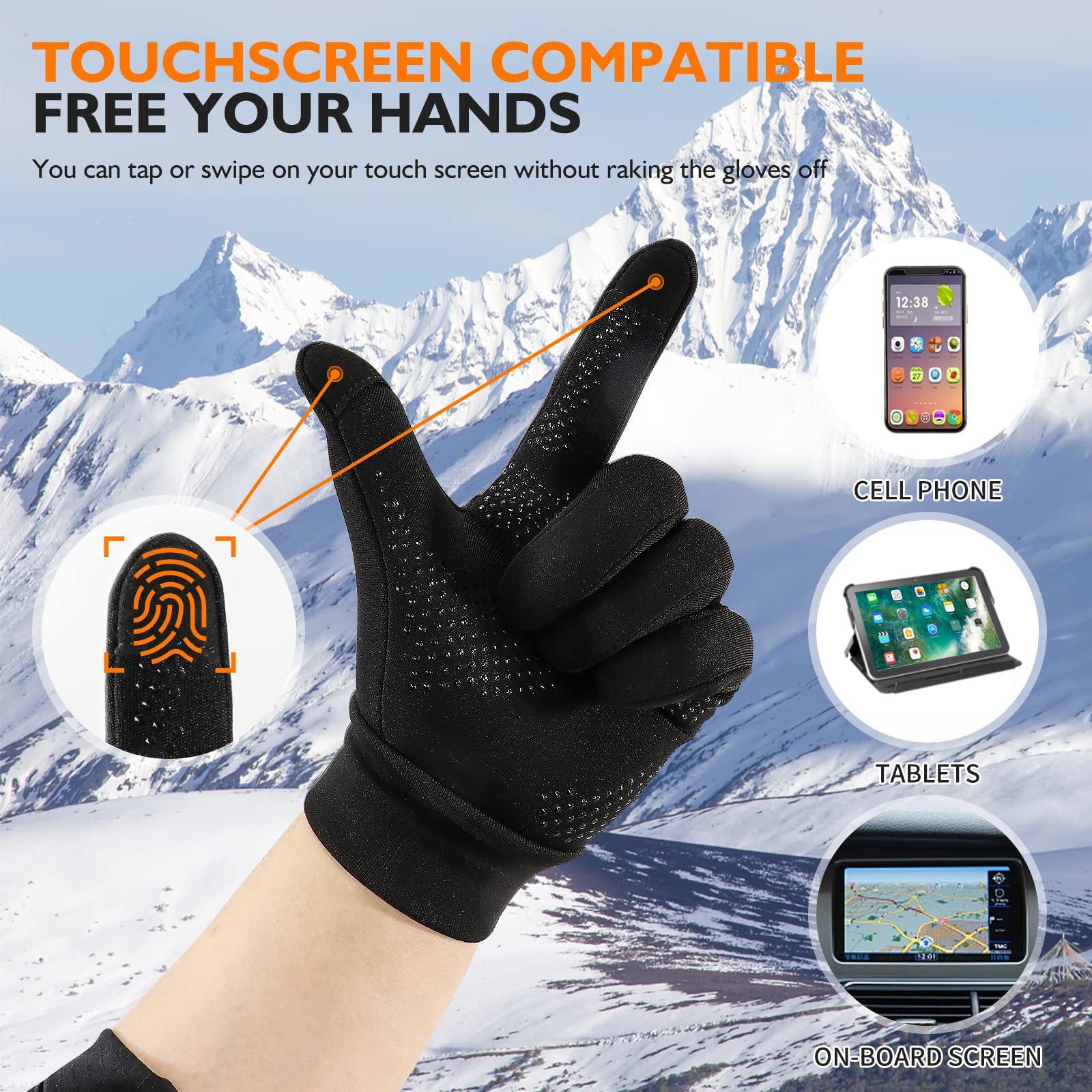 Carefully Selected Cross-Border Autumn and Winter Warm Cycling Gloves for Adults, Outdoor Sports, Non-Slip, Touchscreen, Driving and Running Gloves