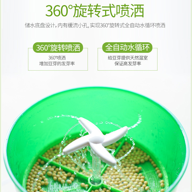 Automatic Large-Capacity Bean Sprout Maker for Home Use, Bean Sprout Growing Bucket, Homemade Small Seedling Tray, Intelligent