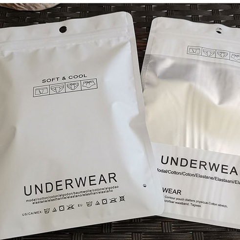 Fushunyuan High-End Underwear Independent Packaging Bag, High-End Frosted Transparent Ziplock Bag, Vertical Underwear Packaging Bag