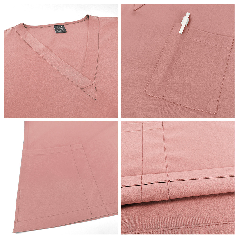 12 Colors, All Sizes, Men's and Women's European and American Large Size Hot-Selling Elastic Quick-Drying Comfortable Beauty Salon Work Clothes Nurse Uniforms