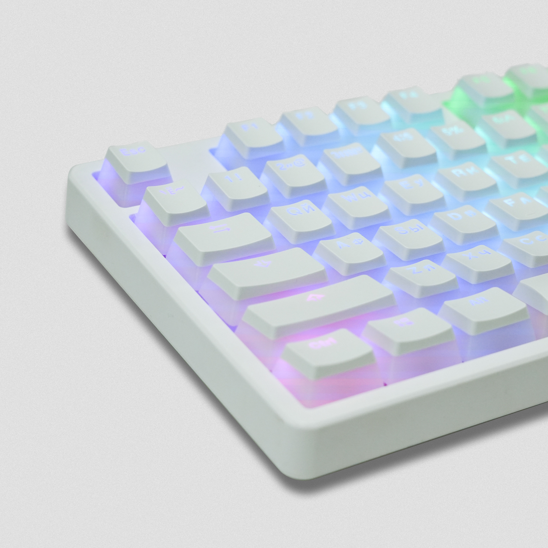 Womierrussian British and Russian Keycaps Russian Keycaps Secondary Injection Keyboard Pbt Keycaps O Em Height