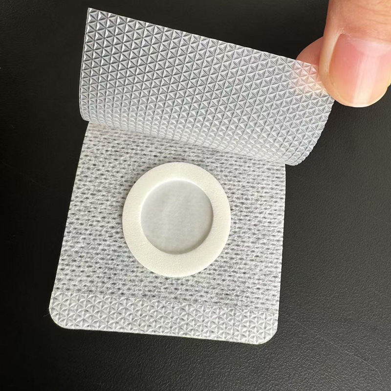 Silicone gel blank mesh spunlaced cloth plus circle pediatric empty paste blank plaster acupoint paste navel paste