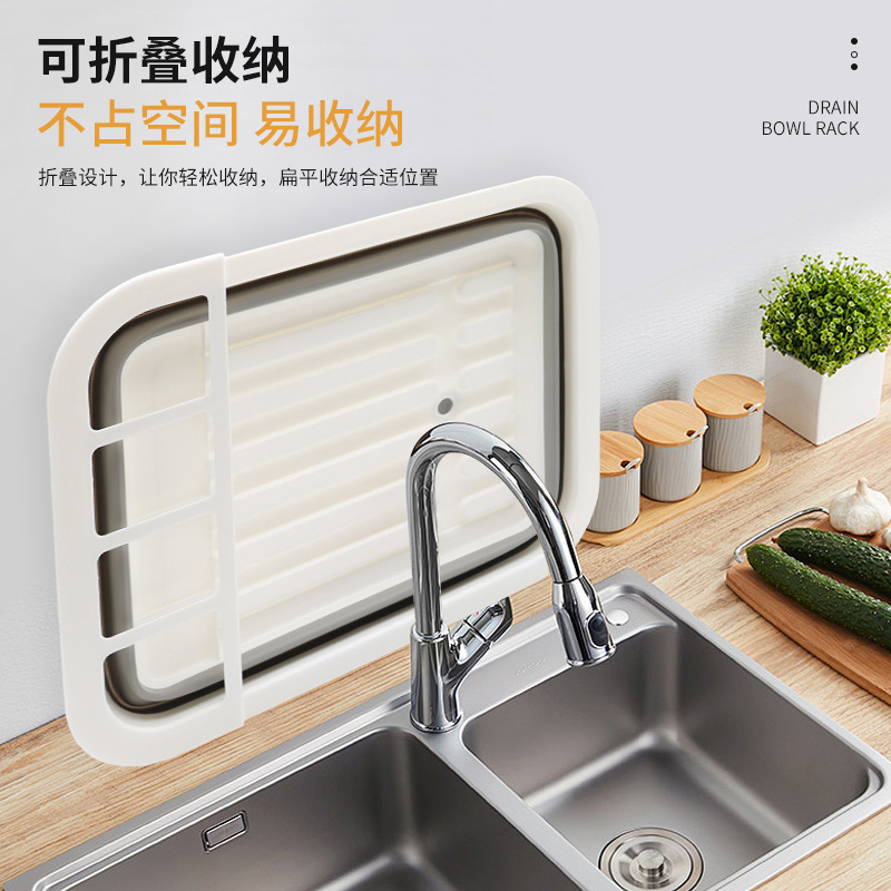 Factory Wholesale New Version Multifunctional Folding Drain Bowl Rack Storage Rack Telescopic Dish Rack Tableware Storage Rack