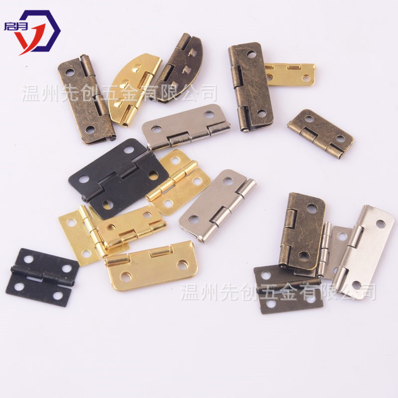 1 дюйм, петля для деревянной коробки, плоская, для подарочной коробки, содержащей маленькие железные петли, упаковка 4, 6, 8 точек