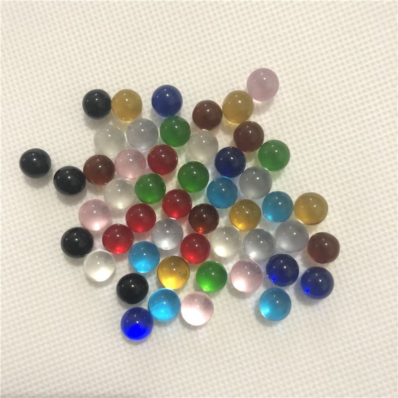 10mm Glass Beads Crystal Ball Marbles Decorative Toys Round Balls Crystal Beads Beads Non-Porous Colorful Transparent White Green