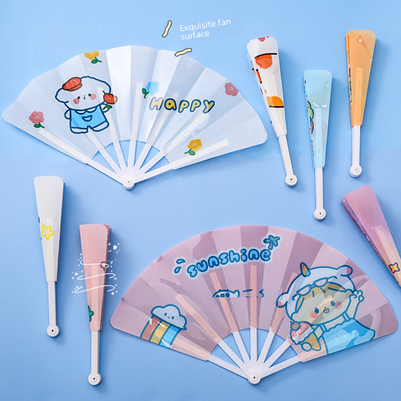 Cartoon Foldableing Fan Student Summer Portable Pp Kidsren's Day Gift 30% off Creative Hand-Cranked Foldableable Fan