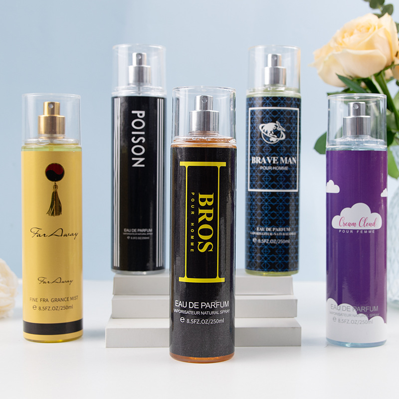 250мл пластиковая бутылка парфюма для мужчин и женщин, стойкий легкий аромат, свежий и натуральный, популярный товар для трансграничной торговли