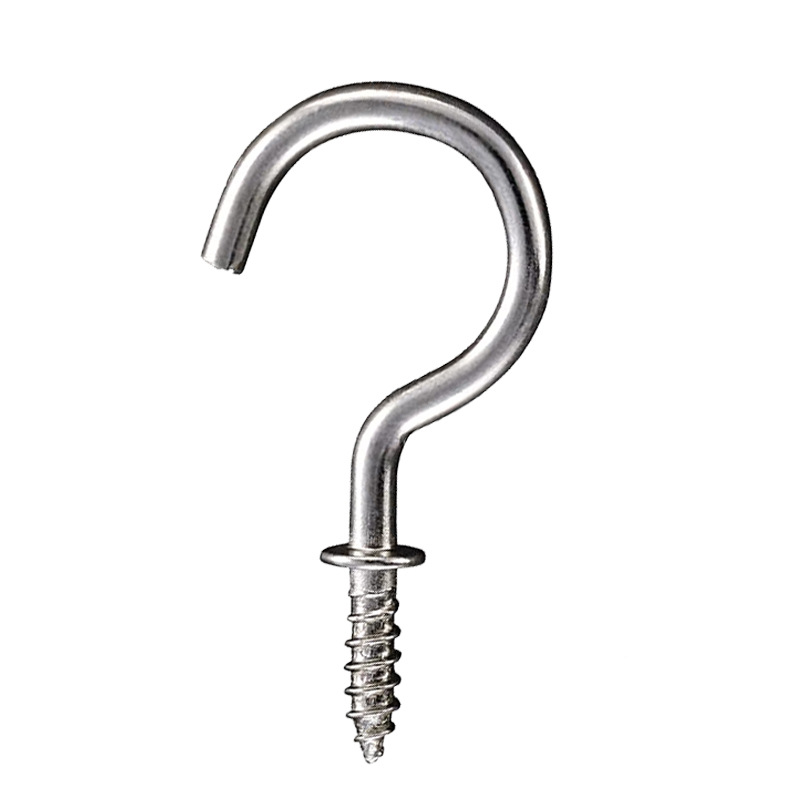 Factory wholesale question mark hook Cup hook hook copper plated cup hook nickel plated cup hook black plated cup hook bronze plated cup hook
