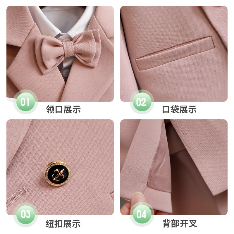 Children's suit suit autumn and winter New boys' British flower girl wedding dress children's birthday one-year-old dress delivery