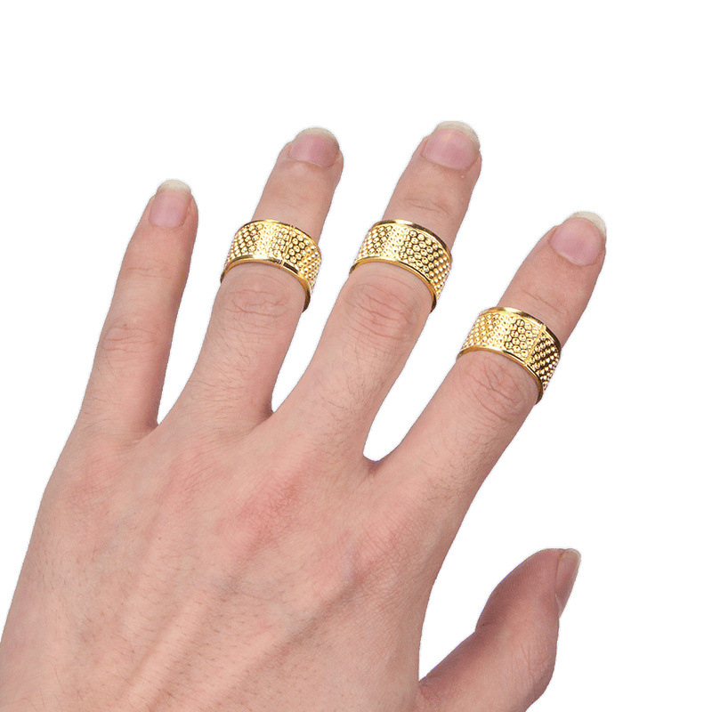 Thick Adjustable Thimble Set for Home Use, Suitable for Hand Embroidery, Finger Protection, Sewing Thimble, Vintage Style Finger Sleeve