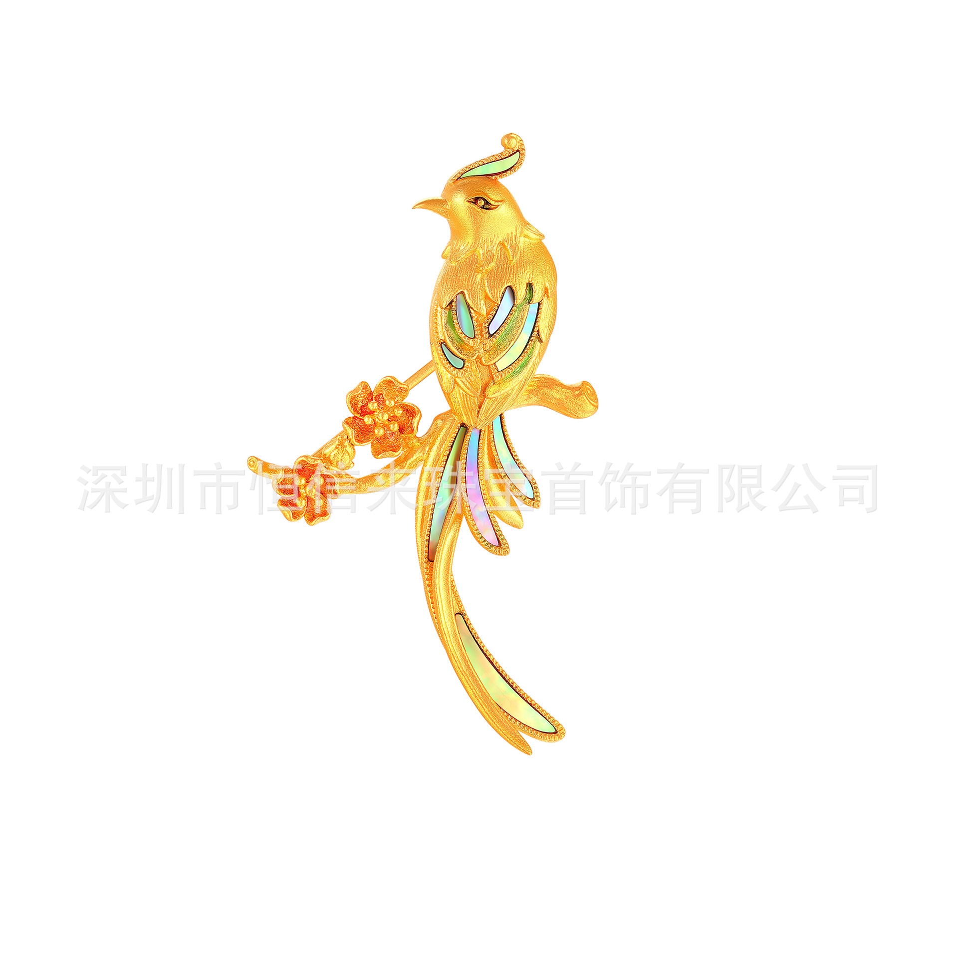 Seiko Brooch Design and Manufacturing Pure Gold 999 Brooch Processing Personalized 24K Real Gold Brooch Design and Manufacturing